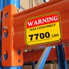 3×4 inch Caution MAX Load/Shelf LBS Sticker Bright Warning Pallet
