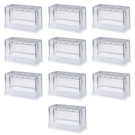 Inomata-k 3841 Display Case, Mini Charm, Clear, Width 4.7 x Depth 2.1 x Height 2.9 inches (11.9 x 5.3 x 7.3 cm), Set of 10, Made in Japan, Fan Activities, Mascot, Key Holder, Goods, Storage, Stackable