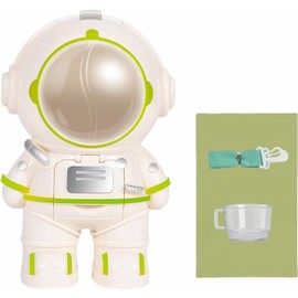 HGKMENT Astronaut Water Dispenser Water Cup, Cute Mini Water Dispenser, Children's Straw Cup, Creative astronaut toys, Equipped With A Small Cup And Strap (Off white)