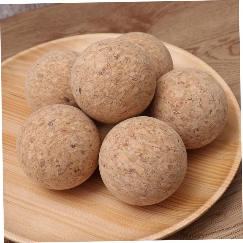 Kisangel 6PCS Wooden Desktop Soccer Replacement Balls Solid Wood Tabletop