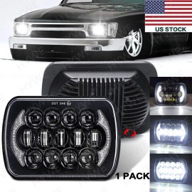 Unbranded 5X7"7x6 inch Rectangle LED Headlight Hi/Lo Beam DRL For Toyota Pickup Truck 1PC