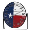 104-105TX La Crosse 5" Texas Flag Indoor/Outdoor Dial Thermometer with