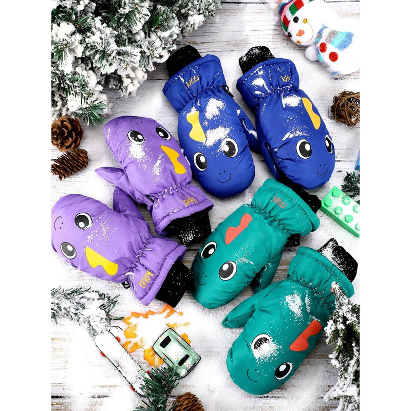 3 pares de guantes de nieve impermeables para niños de