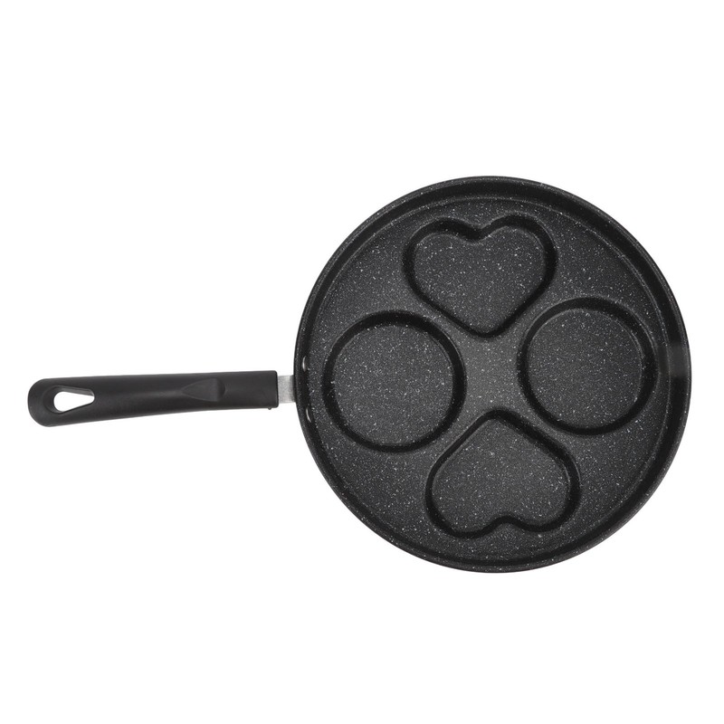 Egg Frying Pan 4 Cups Stick Proof Even Heating Iron