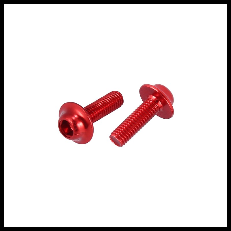 Hihaha 20pcs M5 Motorcycle Windscreen Screw Fairing Windscreen Bolt Red