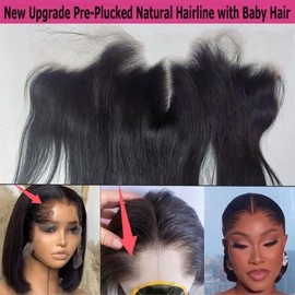 Nicewig Water Wave 13x4 HD Lace Front Closure Human Hair New Upgrade Pre Plucked Single Knot Invisible SKINLIKE Lace Frontal Closure Only 12inch