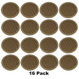 4" Round Plastic Louver Soffit Air Vent Reptile Screen Grille Cover (16, Tan)