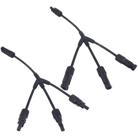 Leehitech Solar Cable Branch Connector Y-Shaped (M/FFF+ F/MMM) Solar Connector for 1-3 Branch Parallel Dedicated Solar Cable Branch Connectors Waterproof, Dustproof, Durable, Abrasion Resistant, Weather Resistant, Used for Parallel Connection Between Sol