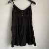 Love Tree NEW Love Tree Black Tiered Ruffle Sundress Linen