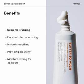 FRANKLY Butter So Much Cream - Intense Moisturizing | Face Moisturizer | 20% Vegan Butter & Plant Oils | 5% Murumuru Butter & 6.3% Jojoba | For Dry & Sensitive Skin | - 1.01 fl. Oz.