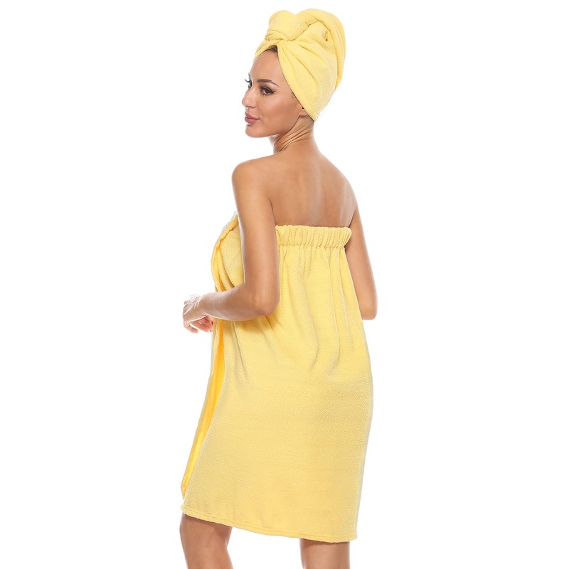 ROSYLINE Bath Towel for Women Towel Wrap with Hair Drying&Adjustable