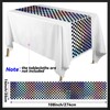 Preboun 6 Pcs Plastic Checkered Table Runner 14 x 108