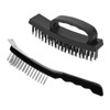 Wire Brush Set, 2 Pcs Steel Brush with Ergonomic Handle