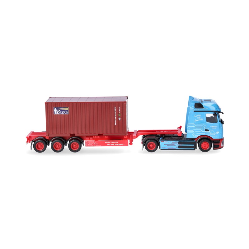 Herpa modello camion Mercedes-Benz eActros ProCabin BigSpace autoarticolato container 20