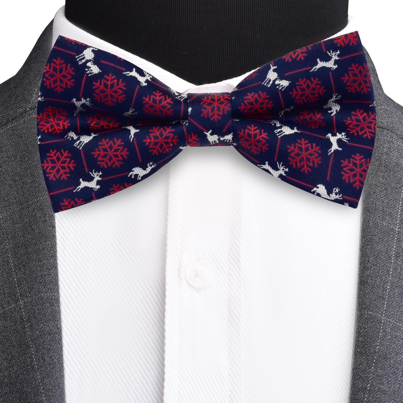 Branduce Men's Christmas Bow tie Pre-tied Party Festival Pattern Bowtie,