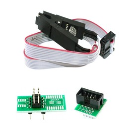 JZK SOIC8 SOP8 Test Clip for EEPROM 93CXX / 25CXX / 24CXX Incircuit Programming + 2 Adapters SOIC8 SOP8 Test Clip with Adapter