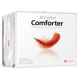 HOSPITOLOGY PRODUCTS Reversible Blue / Gray Comforter King Hypoallergenic Duvet Insert Microfiber All Season Goose Down Alternative Quilted - Corner Loops - Box Stitched - Washable - 104" W x 94" L