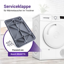 Viоks.pro Maintenance Flap Replacement for Bosch 00646776, Service Flap Bosch Heat Pump Dryer Siemens Dryer Maintenance Flap Bosch Dryer Series 6