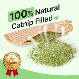 Potaroma Cat Toys Pack of 2 with 6000mg A+ Organic Catnip, Soft Sisal Material Indoor Kitten Scratching and Kicker Toys, Drives Bored Cats Crazy with Fun Interactive Chew
