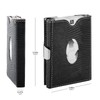 LIULIHUA LLH Leather Trifold Wallet - RFID Blocking with Stainless