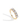 PAVOI 18K Yellow Gold Vermeil Premium Moissanite Engagement Ring for