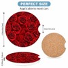 Red Rose 2 Pack Car Cup Holder Coaster Anti Slip