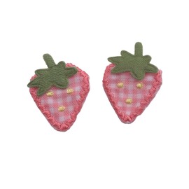 2Pcs Fabric Strawberry Hair Clips for Women Girls Sweet Hairpins Pink Barrettes Duckbill Hair Accessories, Clips and Barrettes, Baby Girls' Hair Clips