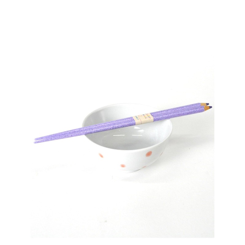 aoba Chopsticks Dishwasher Safe, Natural Wood Color Pencil Pretty Purple