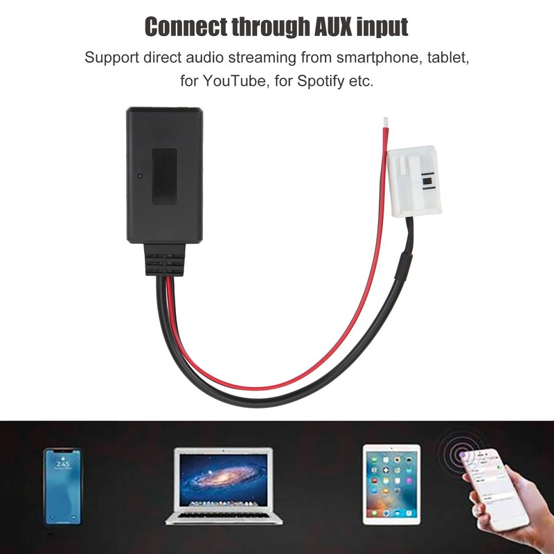 Car Radio Audio Wireless AUX Adapter Cable Bluetooth Replacement for