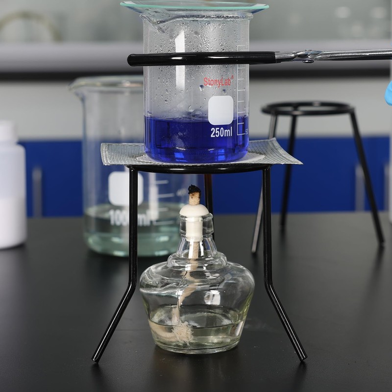 stonylab Lab Metal Tripod Stand, Durable Reusable Bunsen Burner Tripod