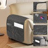Srvillg Armrest Chair Cover, 1pc Black Sofa Armrest Covers, Waterproof