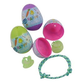 Fun Express 2 1/2" Jewelry-Filled Plastic Easter Egg Assortment - 24 Pc.