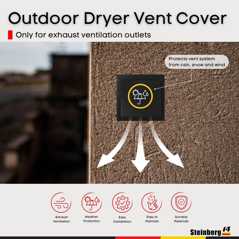 Steinberg14 Anthracite 100mm / 4'' Plastic Cowled Hooded Air Ventilation
