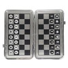 Pocket Chess Set with Black PU Leather Case, Portable Foldable