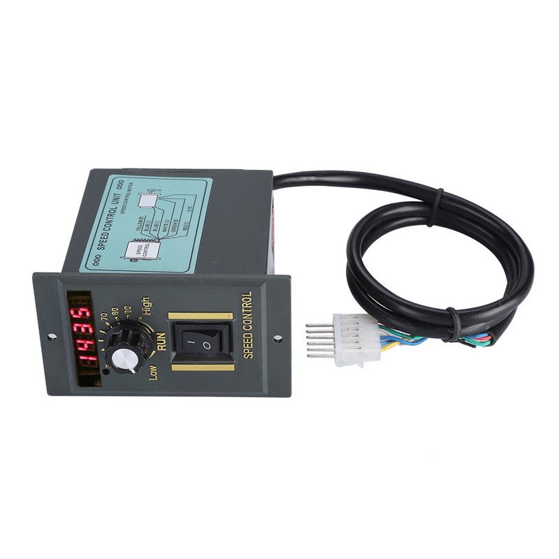 AC 220V 50Hz 15-400W Digital Adjustable Stepless Motor Speed Controller