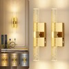 10000mAh Battery Operated Wall Sconces Set of 2, Gold, 15.3