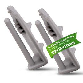 VIOKS Set of 2 Replacement Rail Stops for Acelik Beko 1880580400 Bauknecht Whirlpool 481246279981 Rear Stopper for Dishwasher