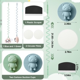 Mity rain Baby Plate Holder Straps with Suction Cups – Non-Slip Silicone Bowl Stabilizer for Toddlers, Secure Baby Feeding Set, Dishwasher Safe, Anti-Tip Suction Base for Bowls & Plates (2 Pack)