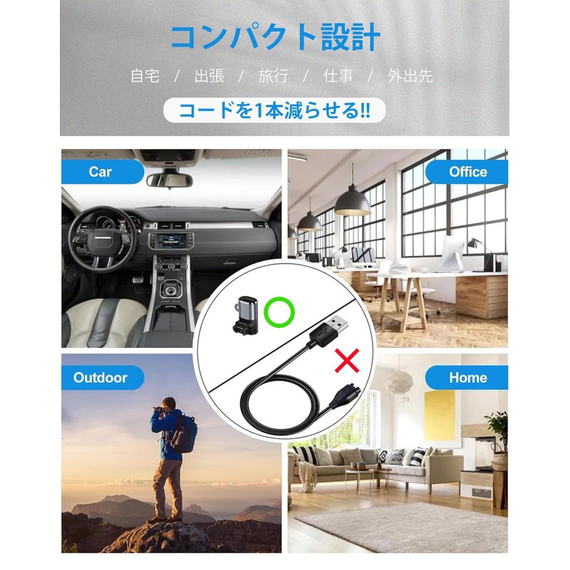 [ShinyWay] Conversion Adapter, Garmin Compatible, Charging Adapter, L-Shaped, Type-C Compatible,