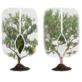 Large Fruit Tree Netting, 2 Pack 8x8Ft Garden Netting Pest Barrier Mesh Covers Bags with Zipper and Drawstring Insect Bird Cover Netting Plant Protection Covers for Vegetables Bushes