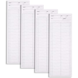 GINCEVHY 4 Pack To Do list Notepads, 9.8 × 3.5 inches Long Strip Notepad, College Ruled, Memo Pads for Planning, Tasks, Reminders, Home, Office, 50 Sheets Per Note Pads (Vertical Lined)