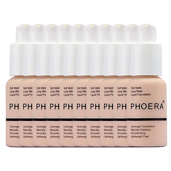 Glamza Phoera Foundation Full Coverage Makeup Set - 24 Hours Long Lasting Oil Control - Soft, Smooth, Matte Flawless Concealer Cream