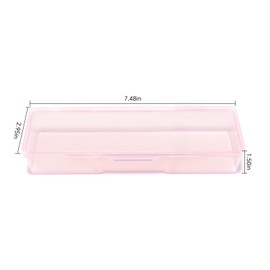 siyuwuro 4Pcs Transparent Storage Boxes For Nail Tool Professional Pedicure Manicure Tools Set Plastic Nail Art Tool Box Storage Case Nail Supplies, Pink