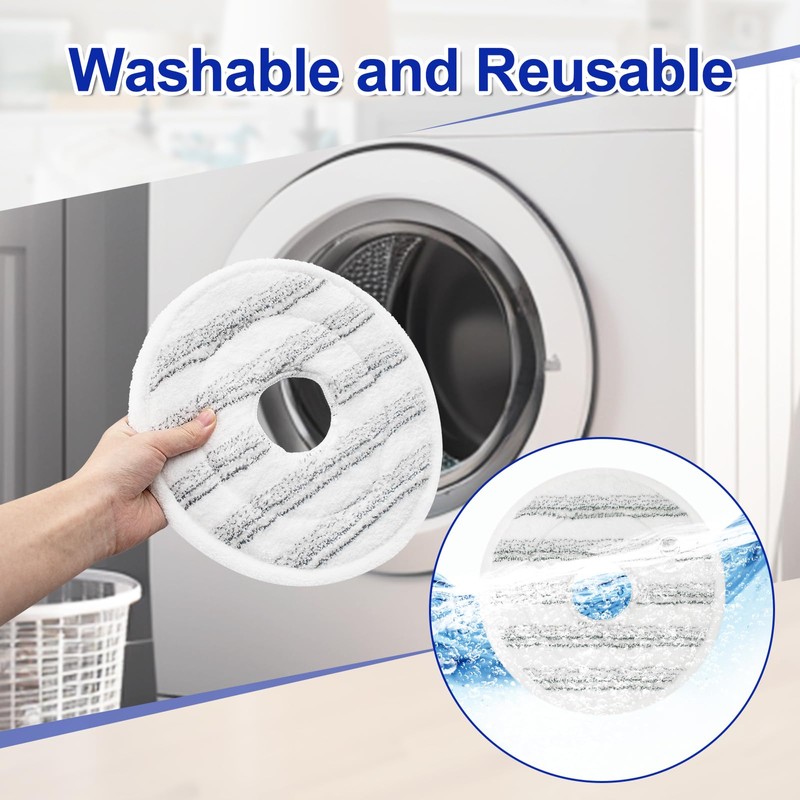 GFRED 3Pcs Mop Pads Replacement Microfiber Compatible With Vileda Spin