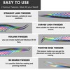 Wishbeauty Eyelash Extension Tweezers Set 5 PCS for Volume Lash