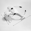 Head-Mounted Magnifier Glasses,Hands Free Lighted Head Mount Magnifier,Magnifying Glasses with