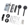 House Door Handle Lock Aluminum Black Antioxidant Coating Shock Resistance
