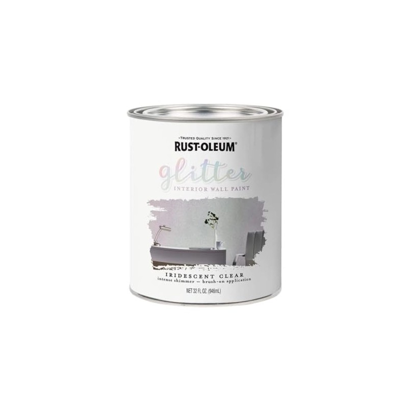 Rust-Oleum 323860 Glitter Interior Wall Paint, 28 Fl Oz (Pack