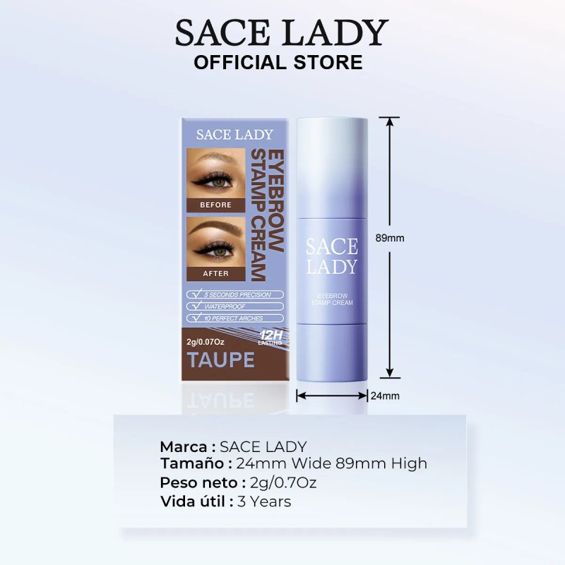 Sace Lady Sello De Cejas Kit Larga Duración 12h Impermeable
