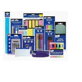 Glamptex 56 pc Stationary Set Back to School Highlighter Calculator Ruler Pen Pencil Memo Back to School Pack